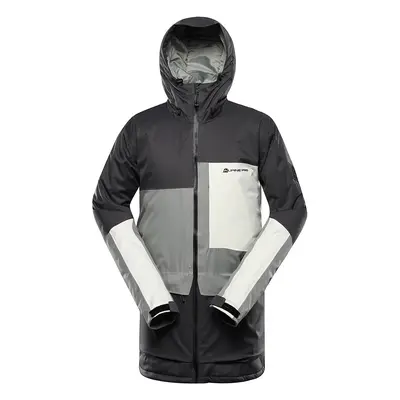 Men's ski jacket with ptx snow membrane ALPINE PRO GARG dk.true gray