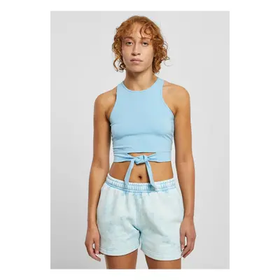 Women's balticblue Cropped Knot Top