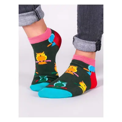 Yoclub Unisex's Ankle Funny Cotton Socks Patterns Colours SKS-0086U-A200