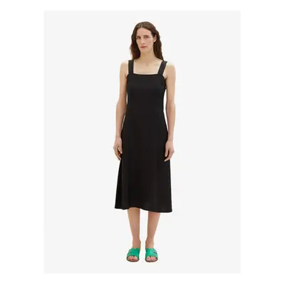 Black Ladies Linen Midishats Tom Tailor - Ladies