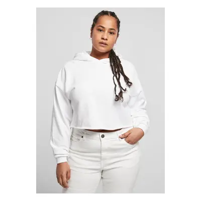 Women's Oversized Cropped Hoody White