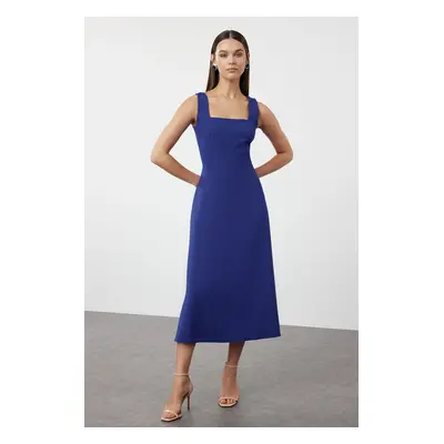 Trendyol Saxon Plain Midi Woven Dress