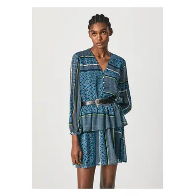 Blue Women Patterned Dress Pepe Jeans Megan - Women