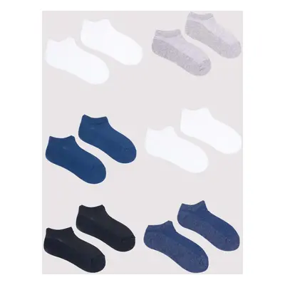 Yoclub Man's Boys' Ankle Thin Cotton Socks Basic Plain Colours 6-pack SKS-0027C-0000-002