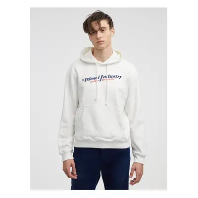 White Men's Diesel Hoodie - Men's