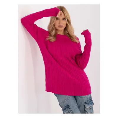 Fuchsia sweater with long sleeves