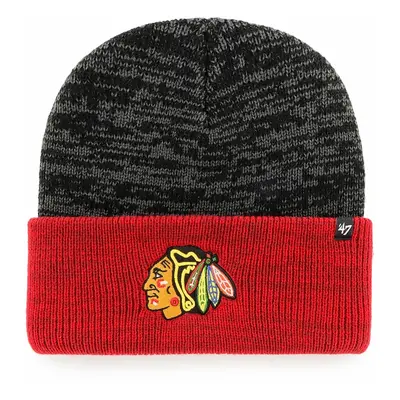 47 Brand Two Tone Brain Freeze Cuff Knit NHL Chicago Blackhawks Winter Hat