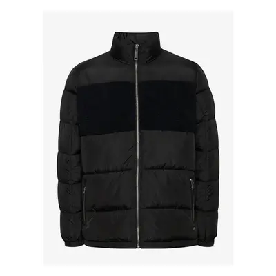 Black Quilted Jacket Blend - Men