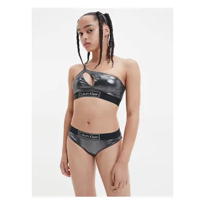 Black Women's Metallic Swimwear Bottoms Calvin Klein Underwear - Women