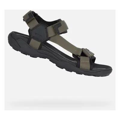 Light green men's sandals Geox Terreno + Grip - Men