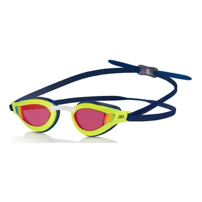 AQUA SPEED Unisex's Swimming Goggles Rapid Mirror Yellow/Navy Blue Pattern