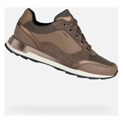 Brown women's sneakers Geox New Aneko B ABX - Women's