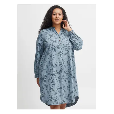 Blue Ladies Patterned Dress Fransa - Women