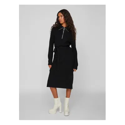 Black women's sweater dress VILA Viril - Women