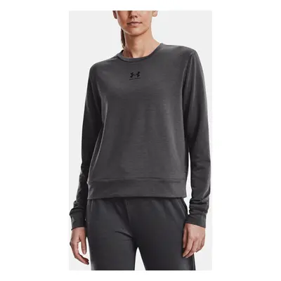 Under Armour T-Shirt Rival Terry Crew-GRY - Women