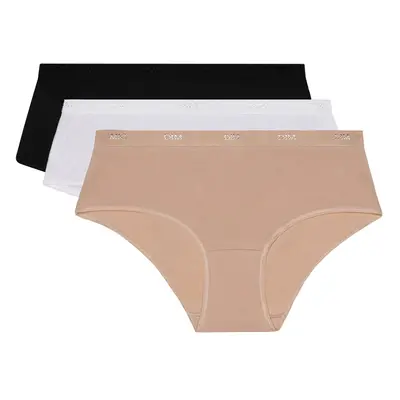 DIM ECO LES POCKETS BOXER 3x - pcs of women's panties - black - white - body