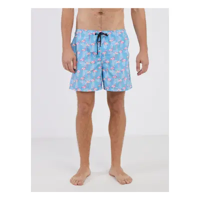 Blue Mens Patterned Swimwear Jack & Jones Fiji - Men