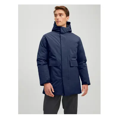 Jack & Jones Blatiger Dark Blue Hooded Parka - Men