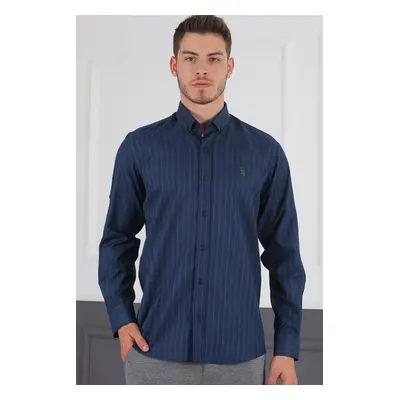 G720 DEWBERRY MEN'S SHIRT-NAVY-KHAKI