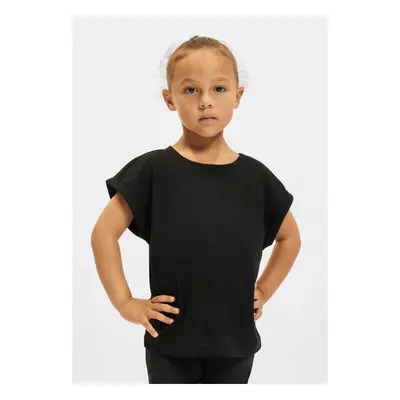 Girls' Organic T-Shirt with Extended Shoulder Black