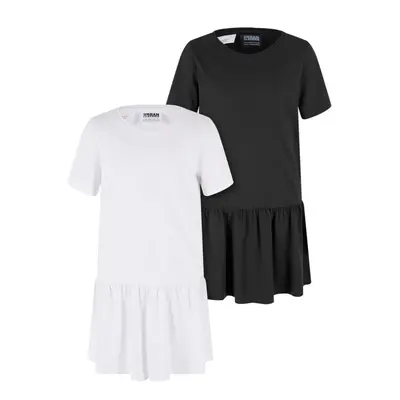 Valance Tee Dress for Girls - Pack White+Black