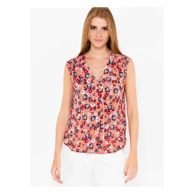 Red Floral Top CAMAIEU - Women