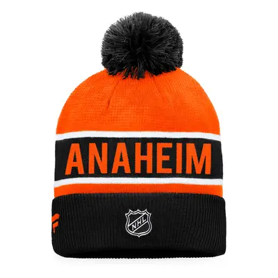 Fanatics Authentic Pro Game & Train Cuffed Pom Knit Anaheim Ducks Winter Hat