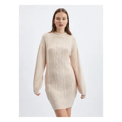 Orsay Beige Ladies Sweater Dress - Women