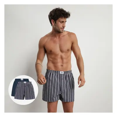 DIM ECOSMART LOOSE BOXER 2x - Men's loose boxers pcs - gray - dark blue