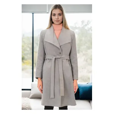 Z6639 DEWBERRY WOMEN'S COAT-GREY-2