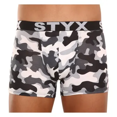 Men's boxers Styx long art sports rubber camouflage