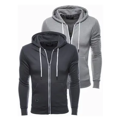 Ombre BASIC 2-pack men's unbuttoned hoodie set