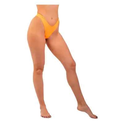 Nebbia High Cut V-Shape Bikini Bottom Orange Neon Women's Swimsuit