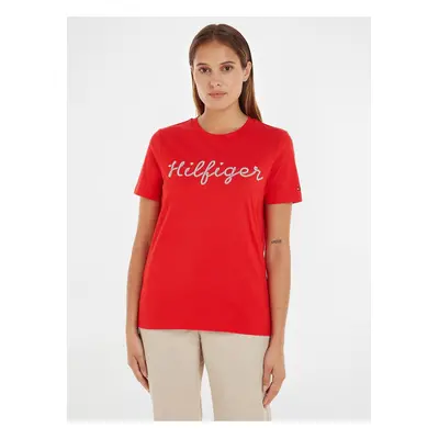 Red Women's T-Shirt Tommy Hilfiger - Women