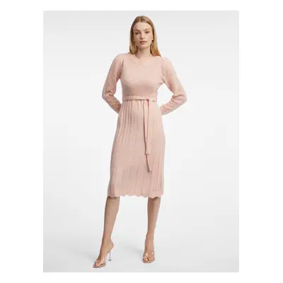 Orsay Women's Light Pink Sweater Dress with Wool - Women