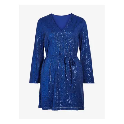 Blue women's dress VILA Viglitas Deep - Women