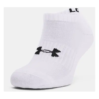 Under Armour Socks Core No Show 3Pk-WHT - unisex