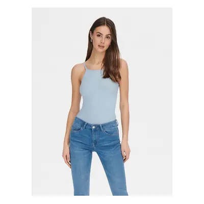 Light blue ribbed tank top JDY Fransiska - Women