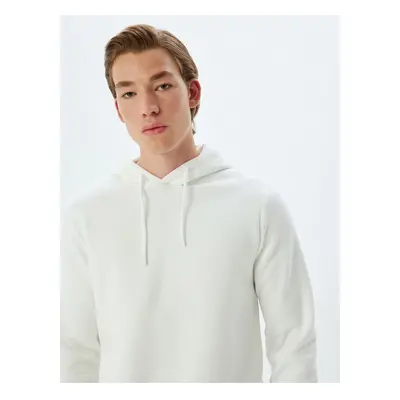 Koton Raised Cotton Basic Hooded Sweatshirt