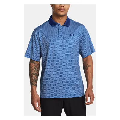 Men's T-shirt Under Armour UA Matchplay Printed Polo-BLU - Men's