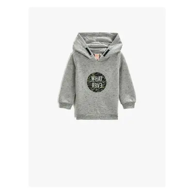 Koton Printed Hooded Sweatshirt