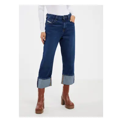 Navy Blue Women's Straight Fit Diesel Jeans - Women's