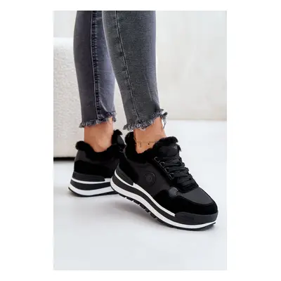 Women's insulated platform sneakers Big Star black