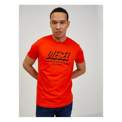 Men's Red T-Shirt Diesel Diegos - Men's