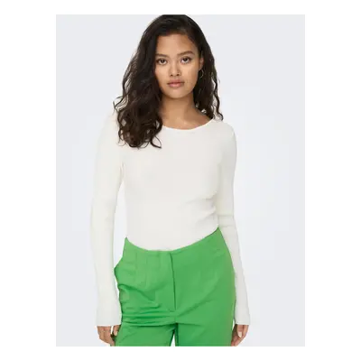 White sweater with opening at back ONLY Emmy - Women