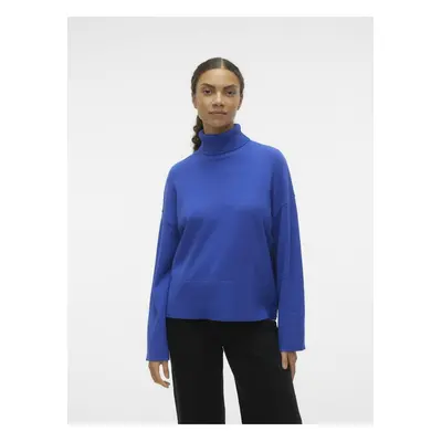 Blue women's turtleneck AWARE by VERO MODA Gisela - Women