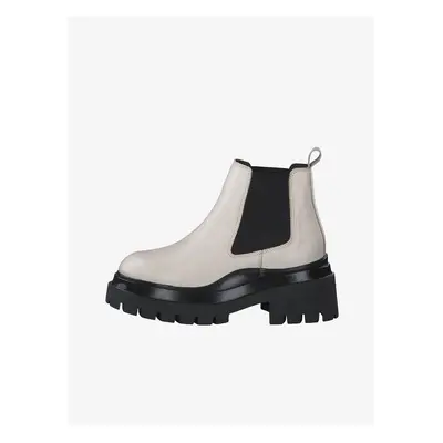 Tamaris black and cream leather ankle boots - Women