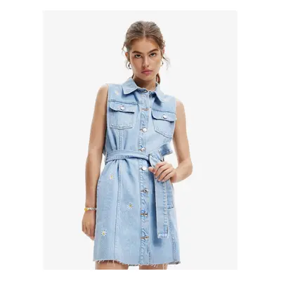 Light Blue Denim Shirt Dress Desigual Virginnie - Women