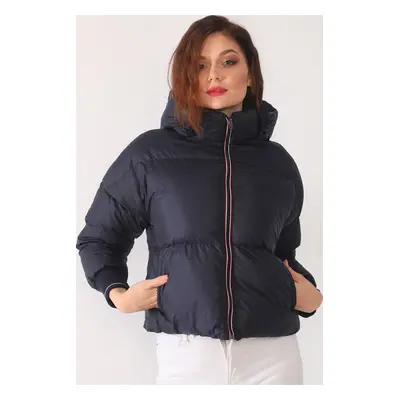 Z6650 DEWBERRY WOMEN'S INFLATABLE COAT-NAVY BLUE