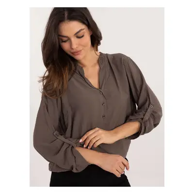 Khaki blouse with buttons OH BELLA